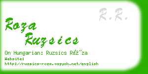 roza ruzsics business card